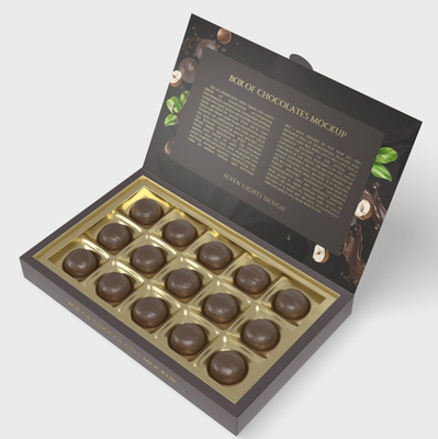 Custom Printing Luxury Belgian Chocolate Praline Box Cardboard Material