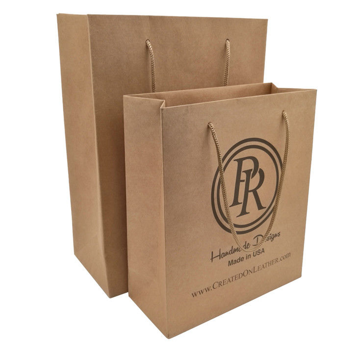 Cheap Recycled Custom Logo Printed Personalized Kraft Paper Bags With Handles