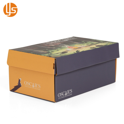 Personalized Corrugated Paper Women Shoe Box Full Color Printing
