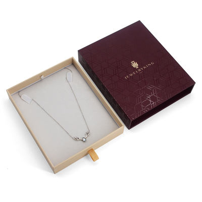 Custom Luxury Rigid Paper Packaging Gift Drawer Jewelry Box
