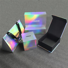 Custom Color Printed Iridescent Holographic Box For Gift Packaging