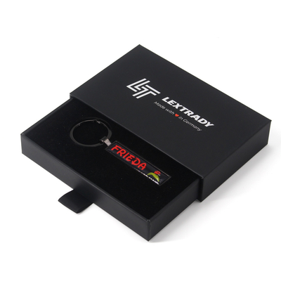 Custom Logo Printed Sliding Drawer Keychain Packaging Gift Box For Key Chain